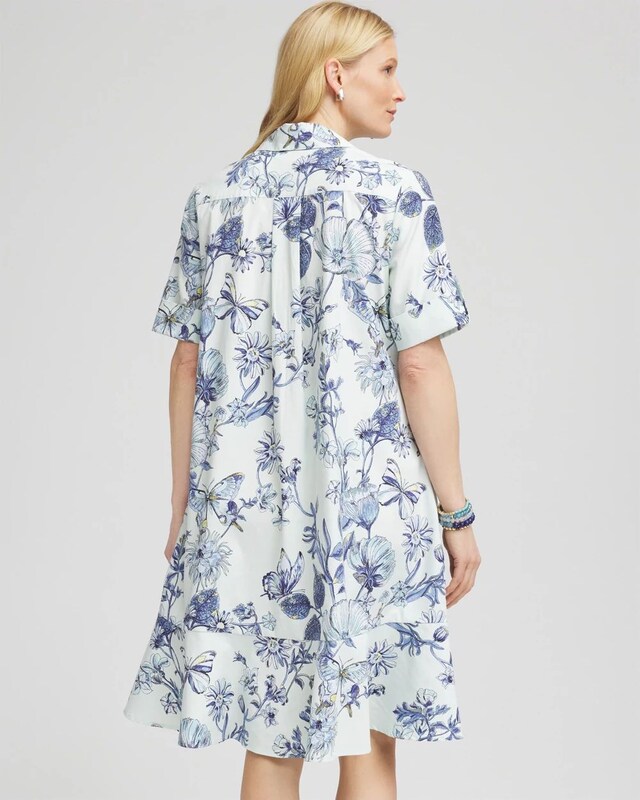 Poplin Butterfly Print Dress - image 3